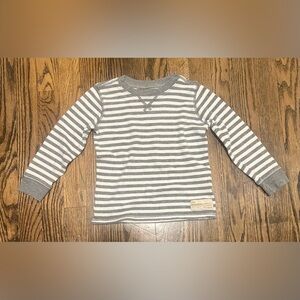 Carter's Gray and White Striped Long Sleeve Tee